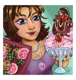 Yummy Green print by Chloe Romero