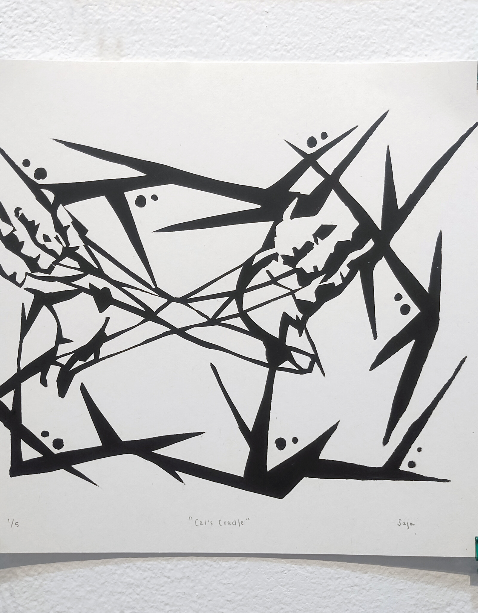 cat's cradle screen print by Saja Stormer