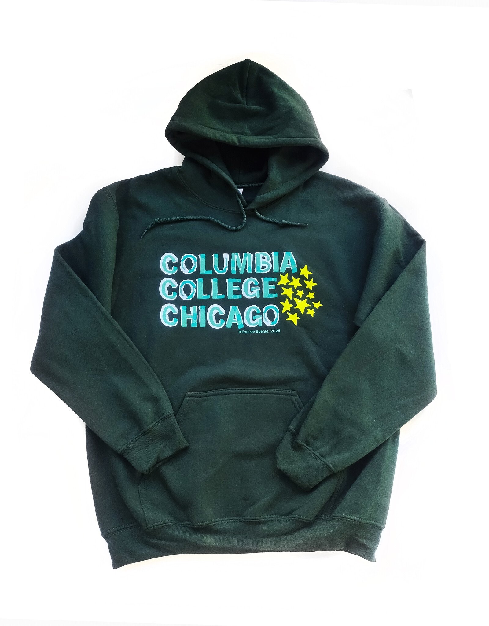 Buy Columbia, By Columbia Columbia Hooded Sweatshirt in Forest Green, Design by Frankie Buente
