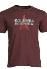 Buy Columbia, By Columbia Columbia T-shirt in Heather Burgundy, Design by Frankie Buente