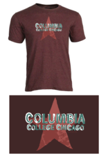 Buy Columbia, By Columbia Columbia T-shirt in Heather Burgundy, Design by Frankie Buente