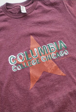 Buy Columbia, By Columbia Columbia T-shirt in Heather Burgundy, Design by Frankie Buente