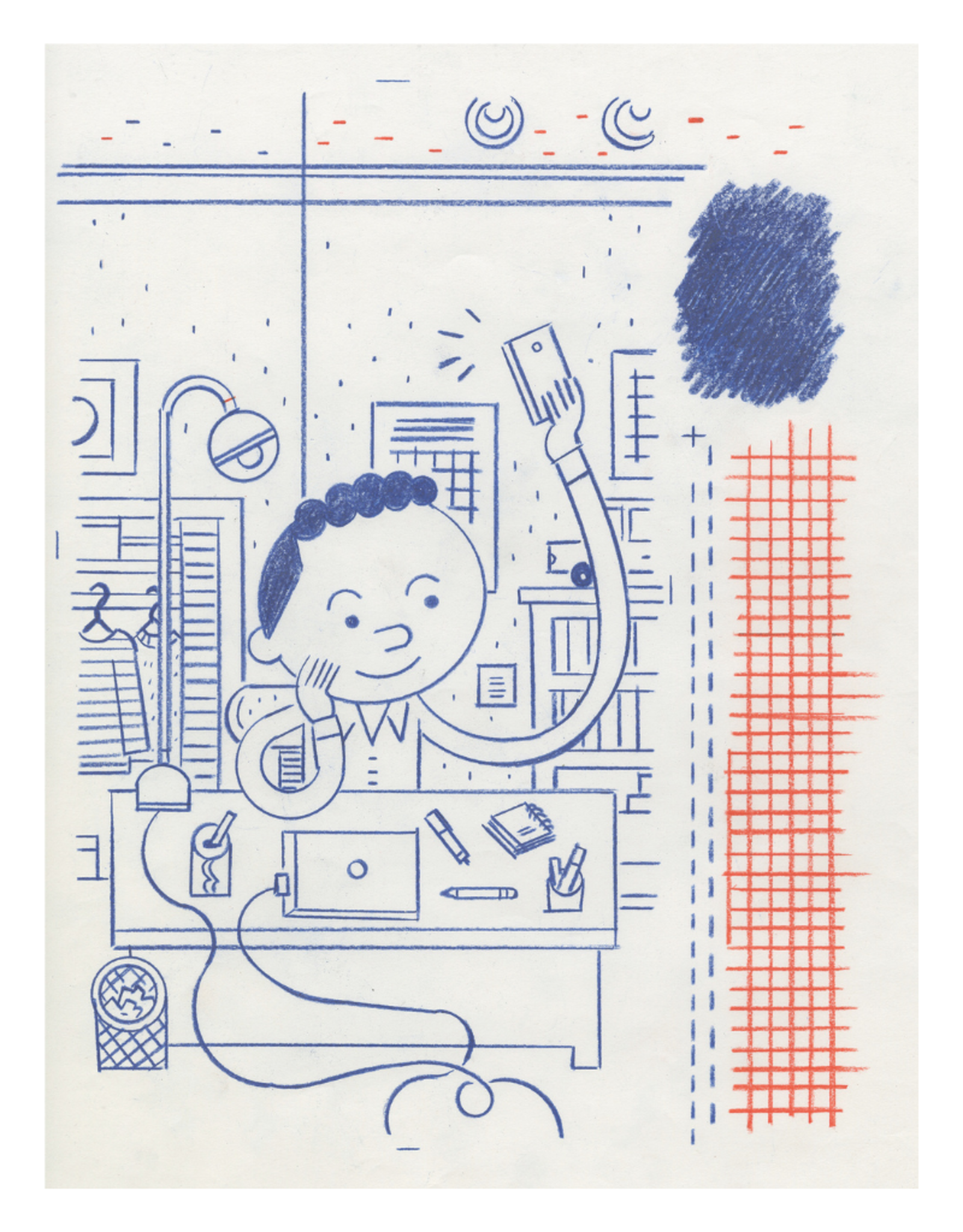 Ivan Brunetti “New York Times Kids” article illustration, 2020 (main illustration and textures) by Ivan Brunetti