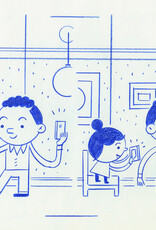 Ivan Brunetti “New York Times Kids” article illustration, 2020 (imaginary globe, and pointing)  by Ivan Brunetti
