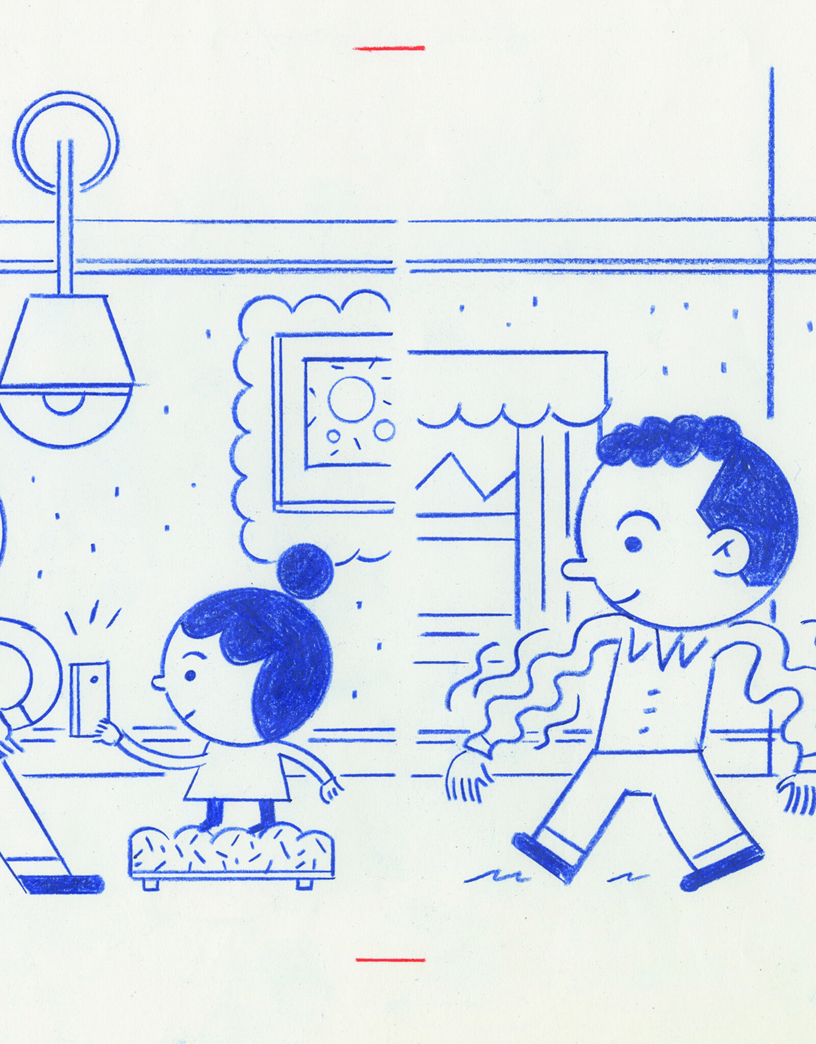 Ivan Brunetti “New York Times Kids” article illustration, 2020 (fancy pose, and wobbly arms) by Ivan Brunetti