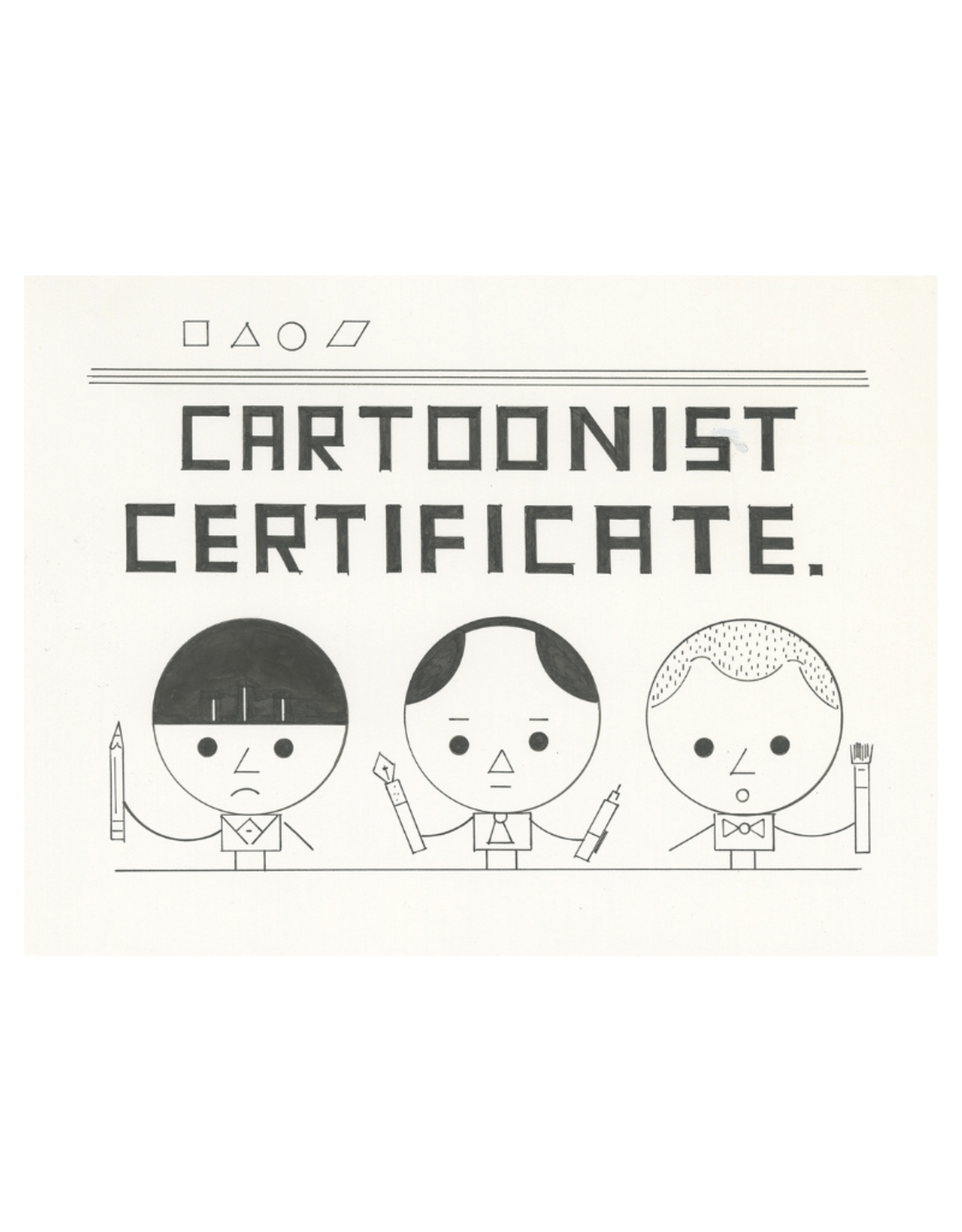 Ivan Brunetti Cartoonist Certificate, 2023 by Ivan Brunetti