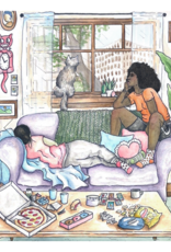 Couch Girls Print by Aine Schuh