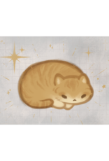 Kitty (gray background) small print by space_lyft