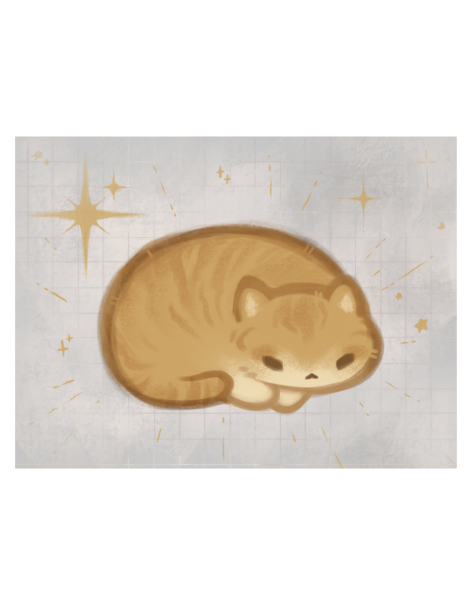 Kitty (gray background) small print by space_lyft