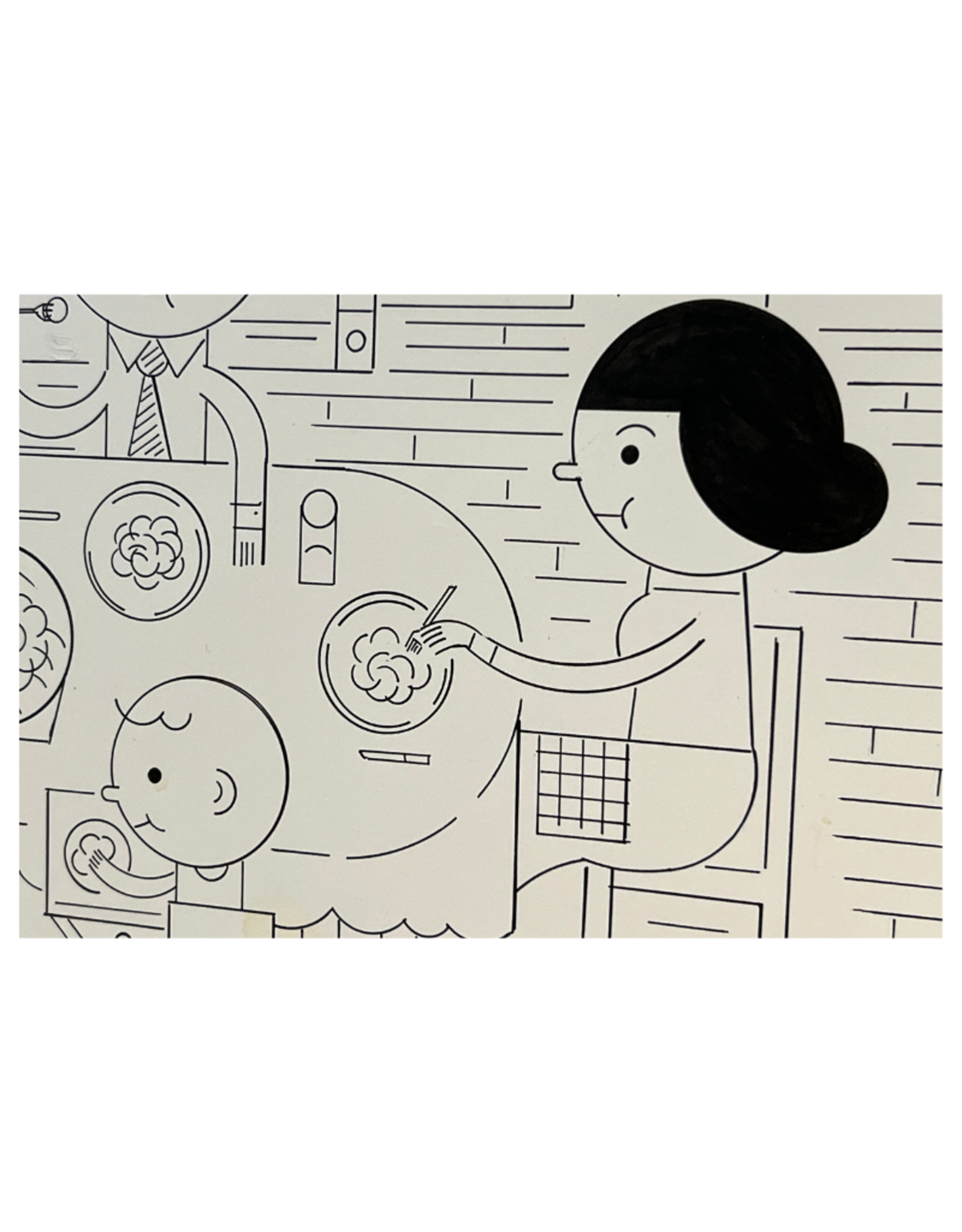 Ivan Brunetti Dinner (Page 22 from Wordplay) 2016 by Ivan Brunetti