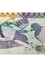 "Lunch Rush" multicolor intaglio print by span.gela