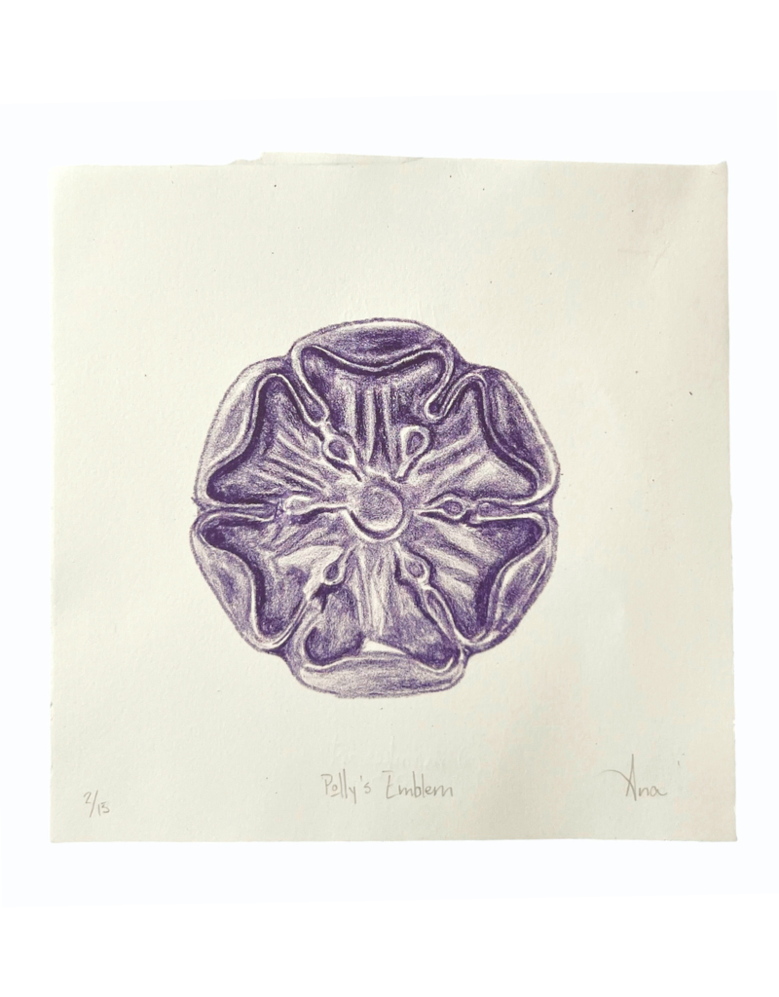 "Polly's Emblem" Lithograph (unframed) by Ana Lara