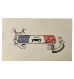 "My Neighborhood" 2-Layer Litho Print by Wynn Droz