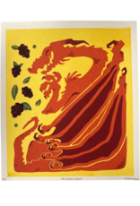 Blackberry Dragon screen print by Sharkkstudio
