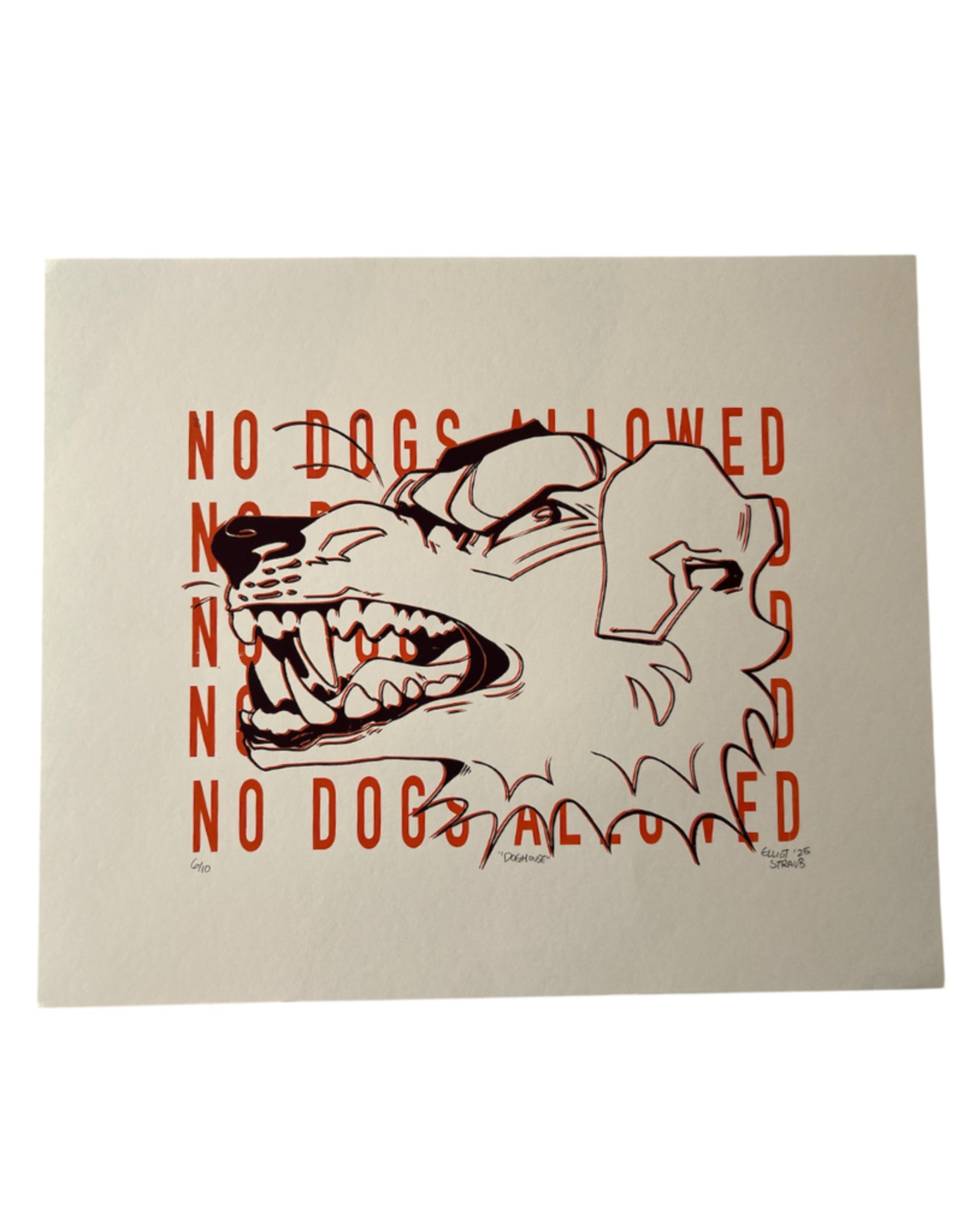 Doghouse screen print by Sharkkstudio
