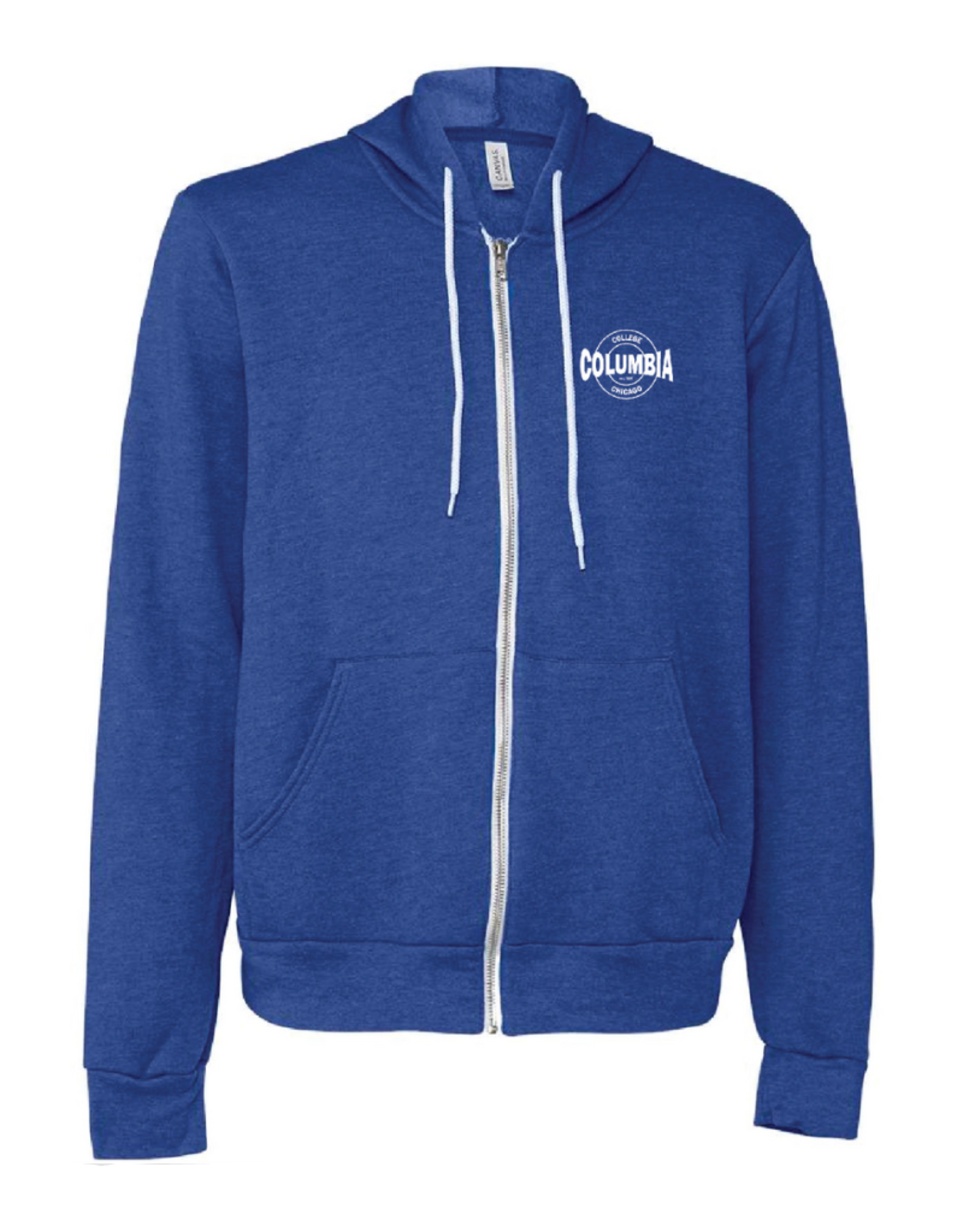 Buy Columbia, By Columbia Retro Series: Heather True Royal Blue Columbia Full-Zip Hoodie Sweatshirt