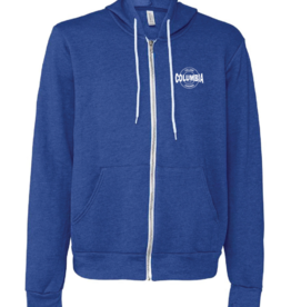 Buy Columbia, By Columbia Retro Series: Heather True Royal Blue Columbia Full-Zip Hoodie Sweatshirt
