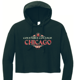 Buy Columbia, By Columbia Retro Series: Black Columbia Crop Long Sleeve T-Shirt Hoodie