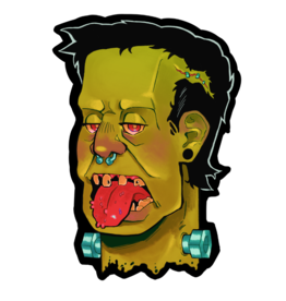 Abbilon Franken Head Sticker by Abbilon