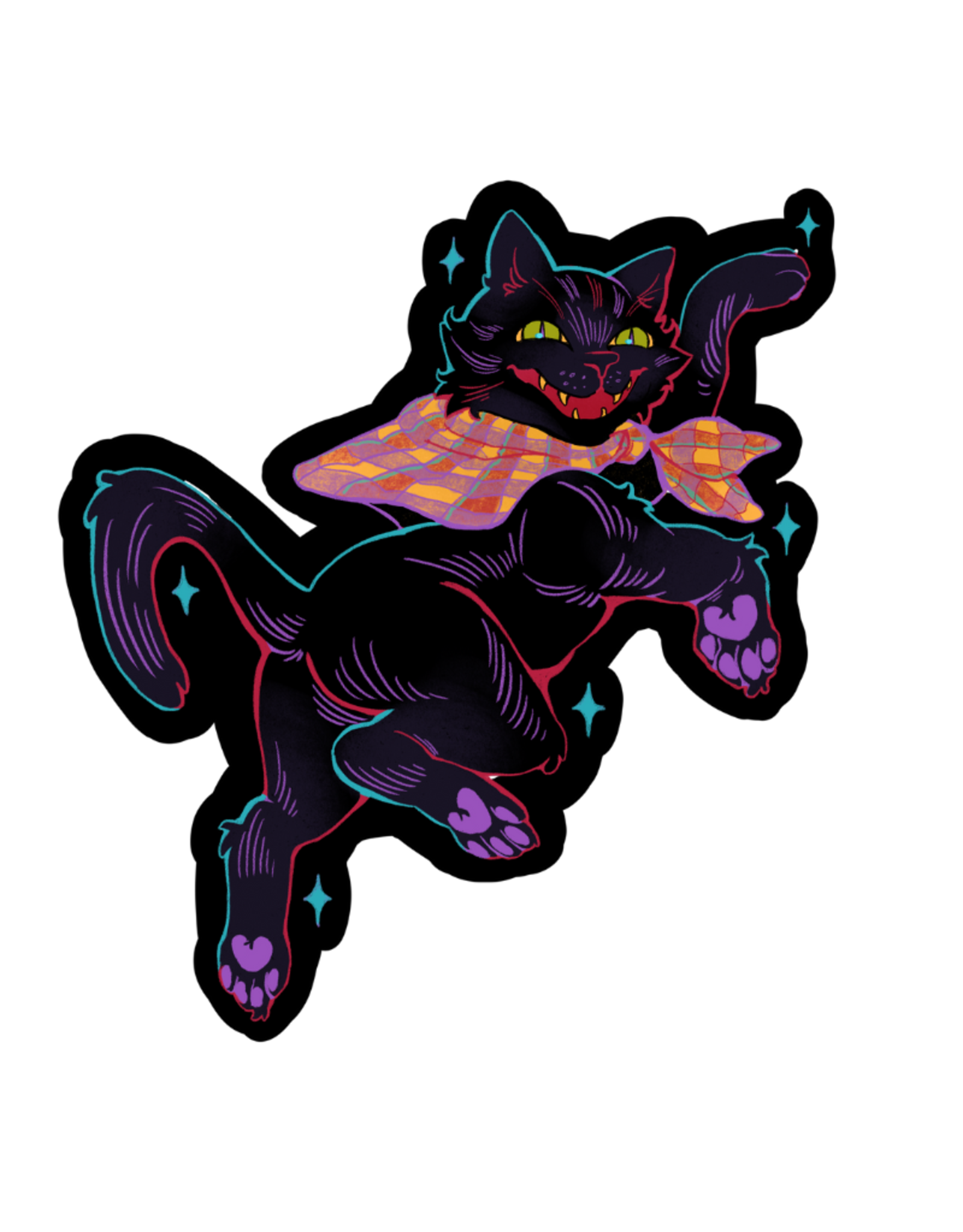 Abbilon Black Cat Sticker by Abbilon