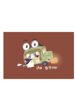 Mini Ghost Truck - "its open" 6x4 print by Teresa To