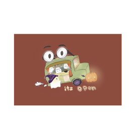 Mini Ghost Truck - "its open" 6x4 print by Teresa To