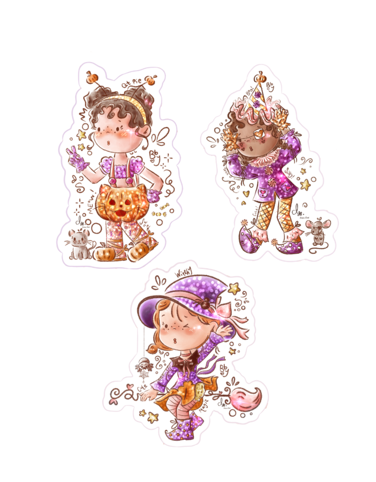 Bby: Spooky Spunky Series (set of 3) by Pastel Petal by Dahlia
