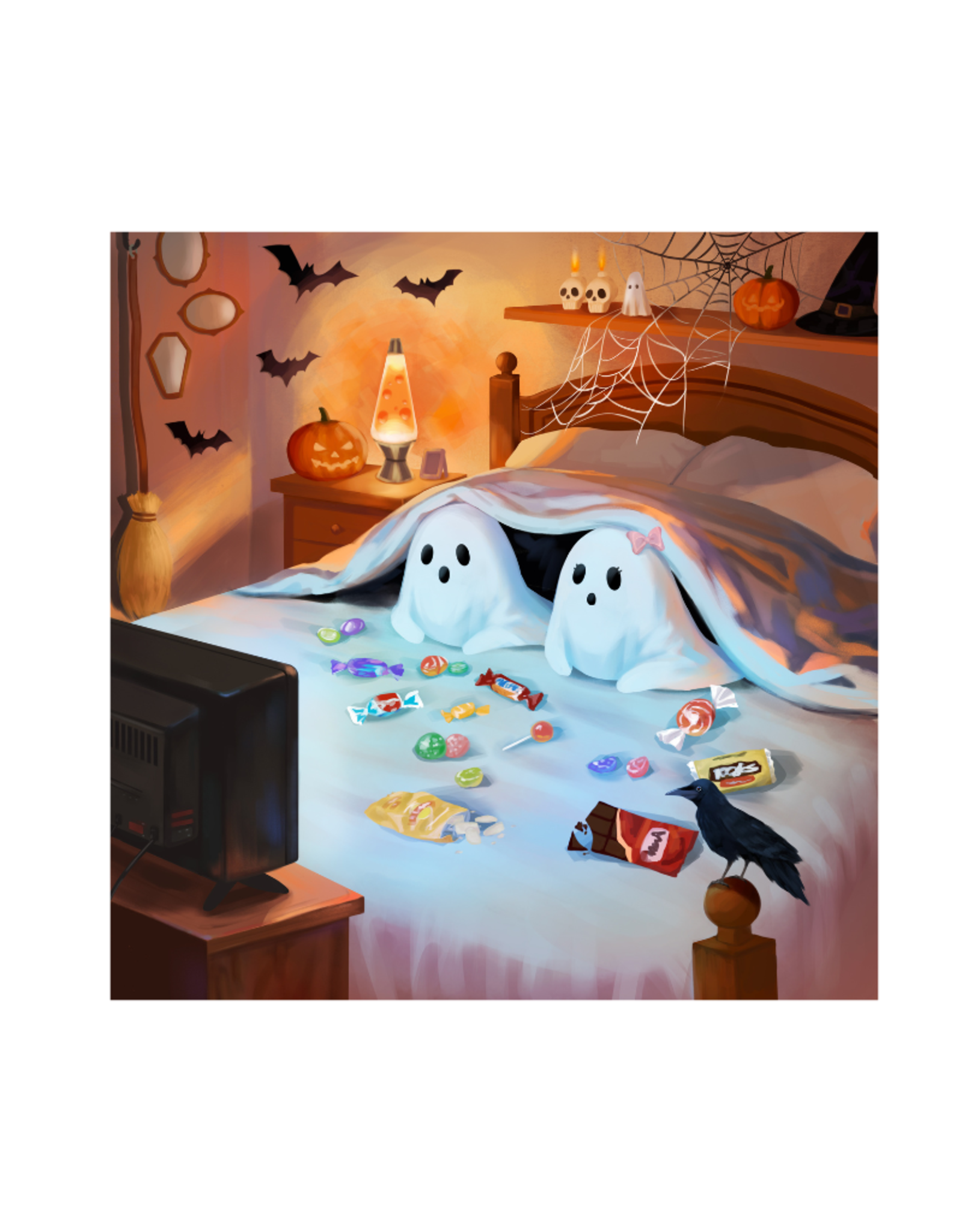 Spooky Night In print by melondrawzzzz