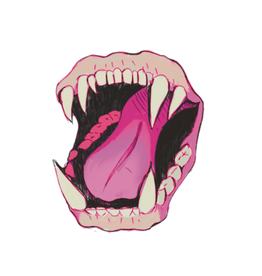 Cat Teeth Pink sticker by Starkor Illustrations