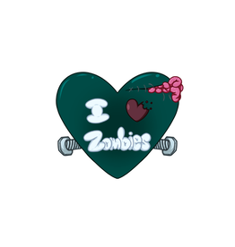 Jam of Keys I Luv Zombies sticker by Jam of Keys
