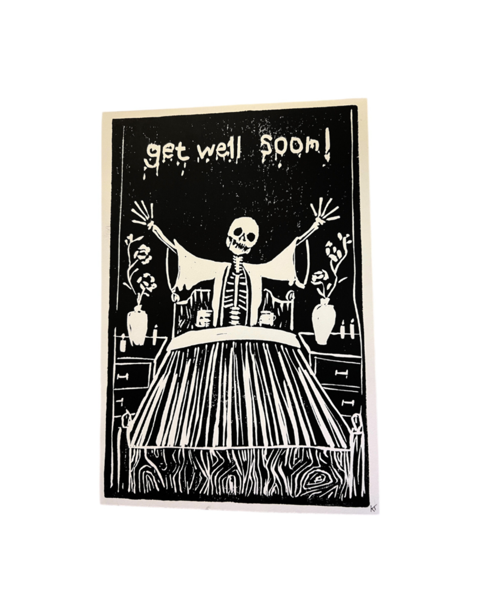 Sickly Skeleton print by K.T.