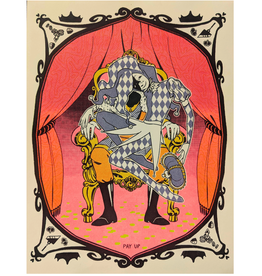 "Pay UP Jester" riso print by Narsh Taters