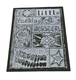 Morningstar Little Monsters (White/Black color way) relief print by Morningstar