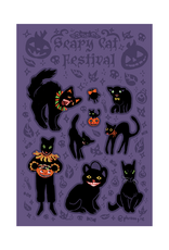 Scary Cat Sticker Sheet by Phrooogie