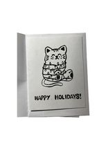 Cat in Lights card by Abby Ryan