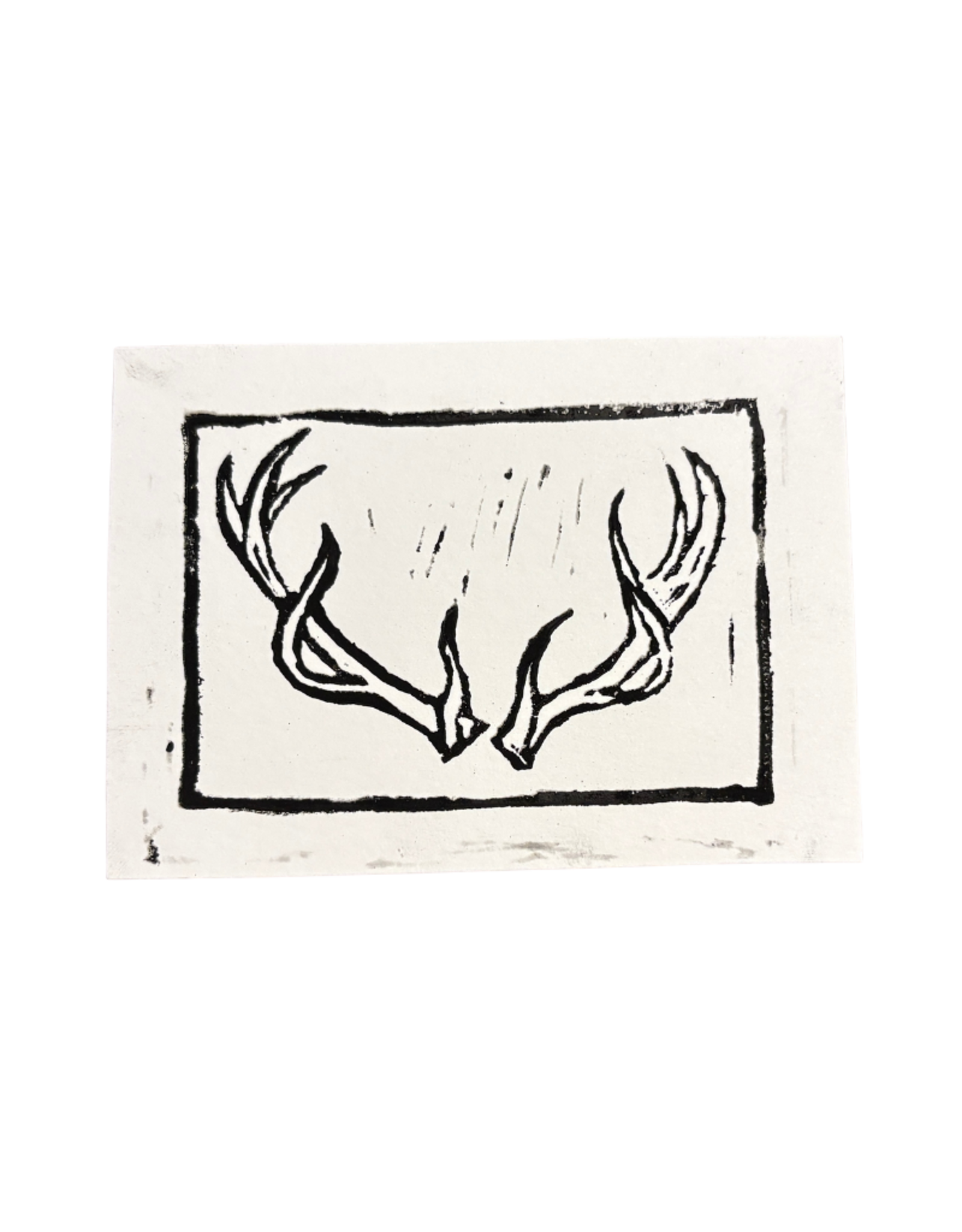 Antler Lino print on Bristol by Bailey Rose