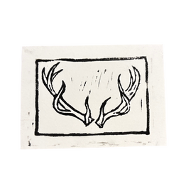Antler Lino print on Bristol by Bailey Rose