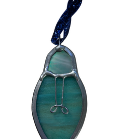 Lightbulb - Stained Glass Ornament by Carley Brown