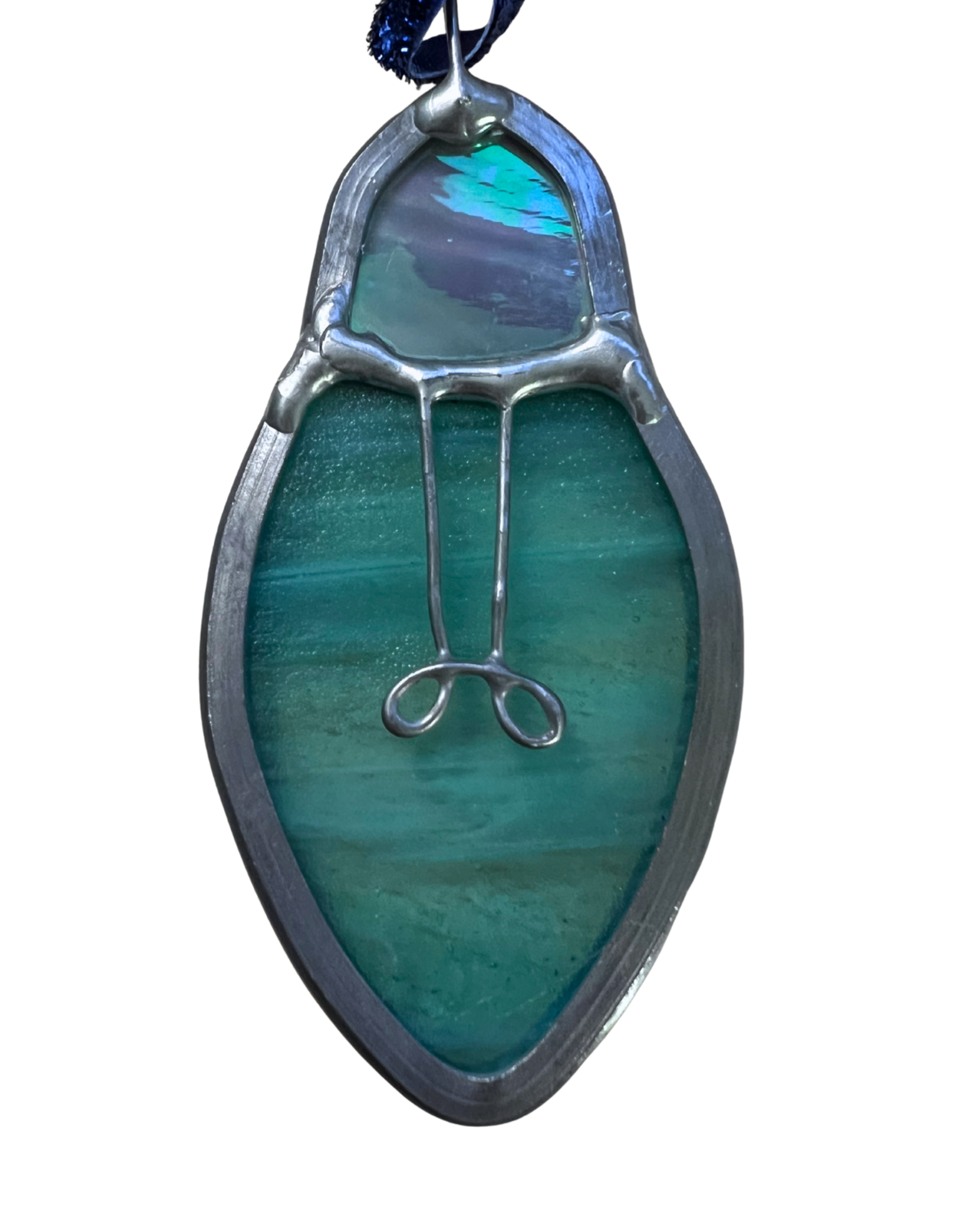 Lightbulb - Stained Glass Ornament by Carley Brown