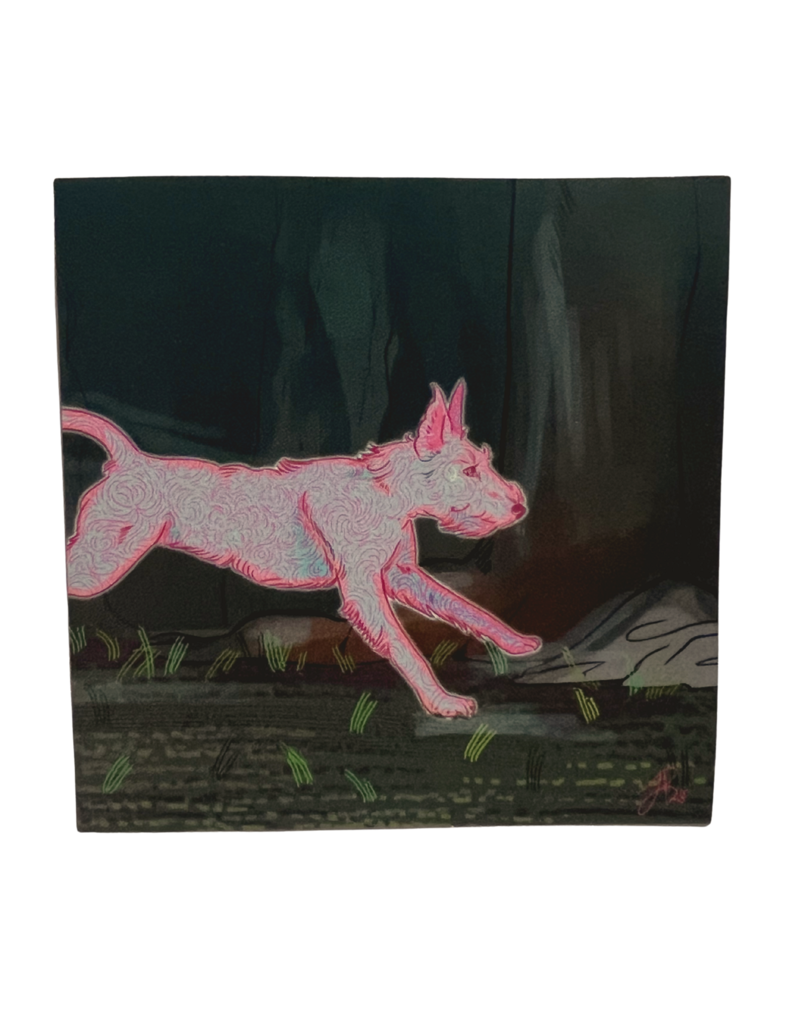 Triptych - Dog Print Print by Lily Patterson