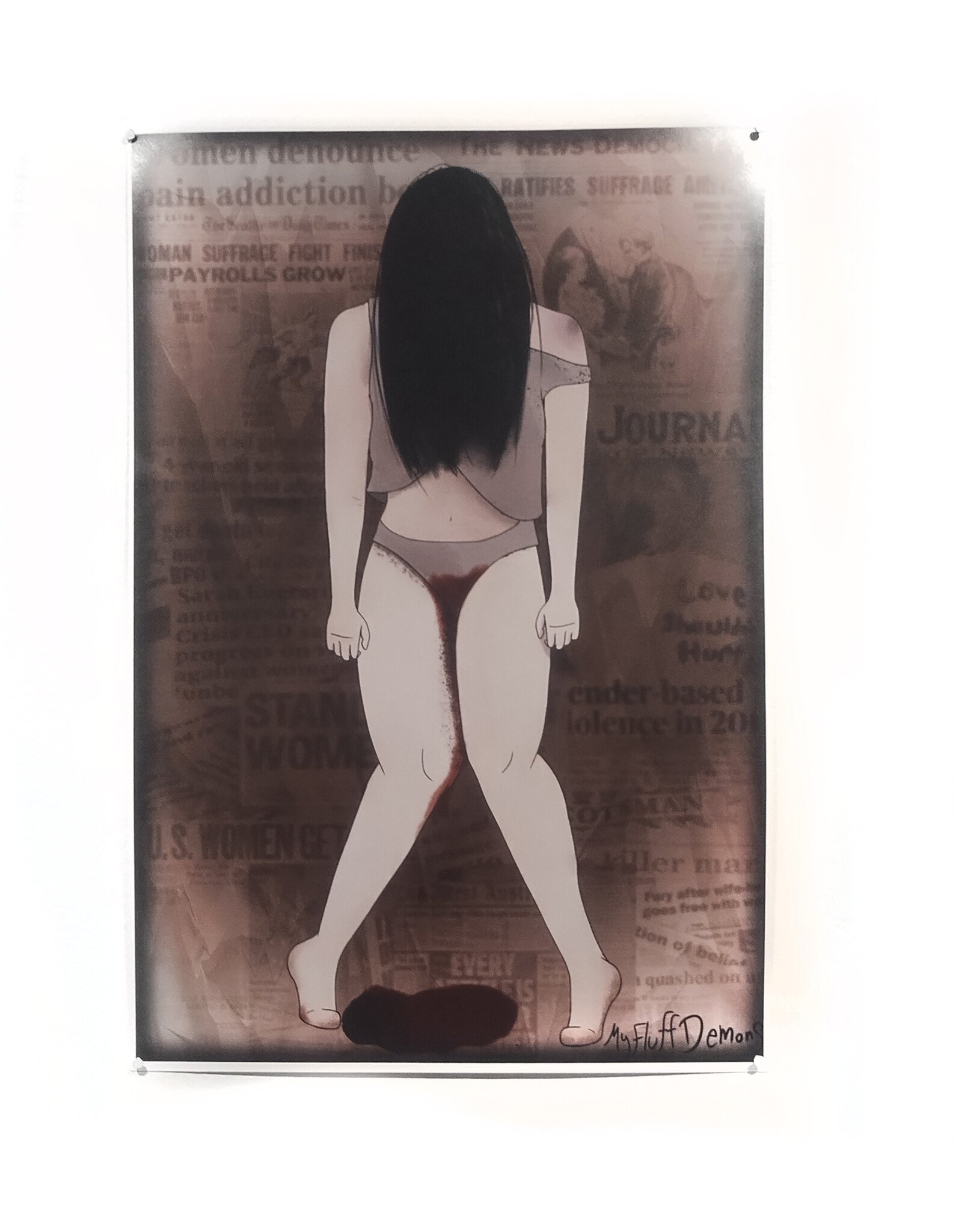 "No words" (34 x 11) by MyFluffDemons