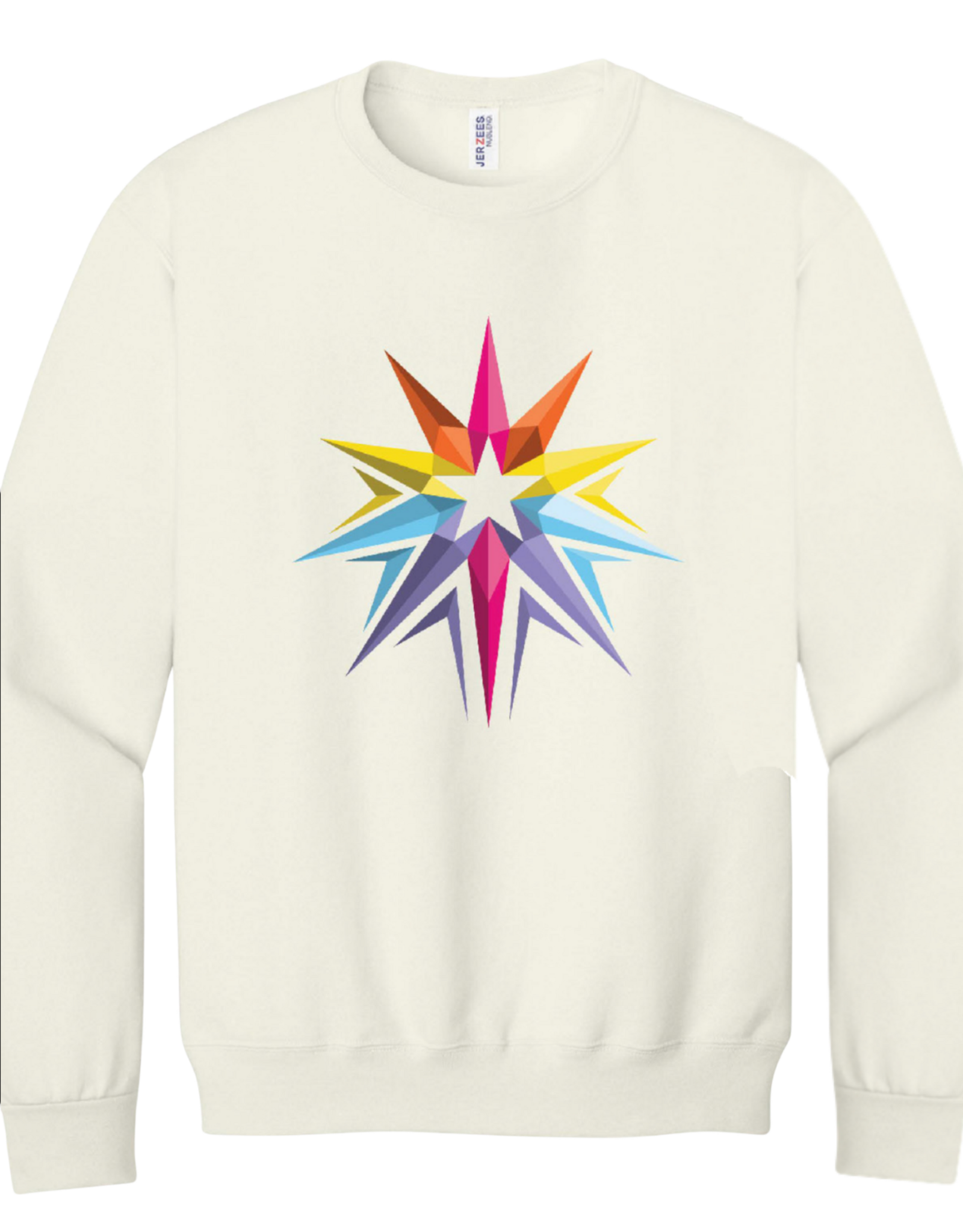 Manifest Columbia Logo Crewneck in Sweet Cream Heather, Design by Sara-Beth Ramsey