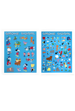 Ivan Brunetti Set of 2 “Smoke Signal” (front + back) digital prints by Ivan Brunetti