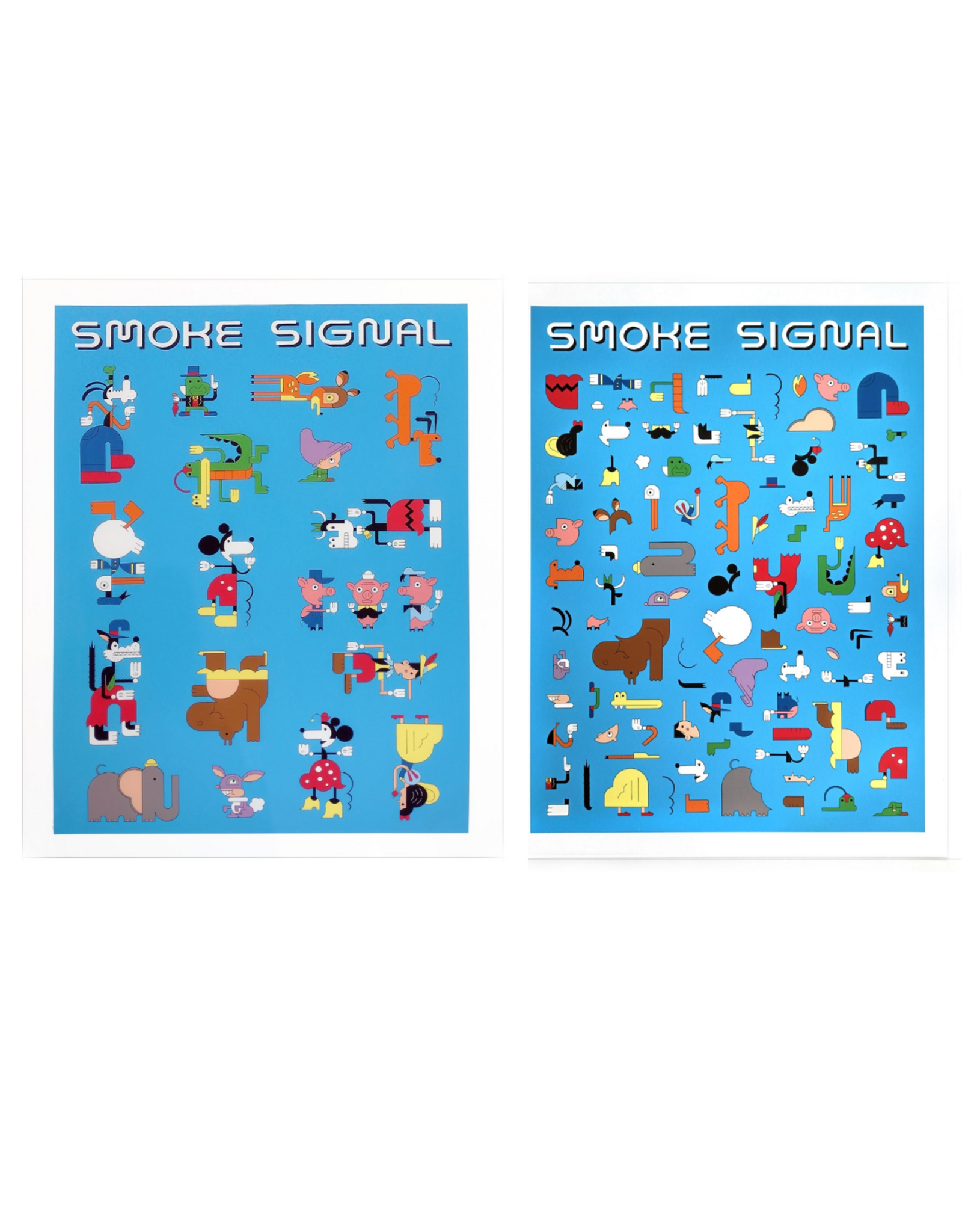 Ivan Brunetti Set of 2 “Smoke Signal” (front + back) digital prints by Ivan Brunetti