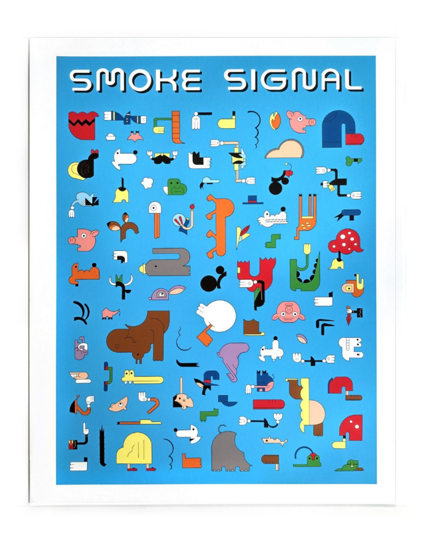 Ivan Brunetti Set of 2 “Smoke Signal” (front + back) digital prints by Ivan Brunetti