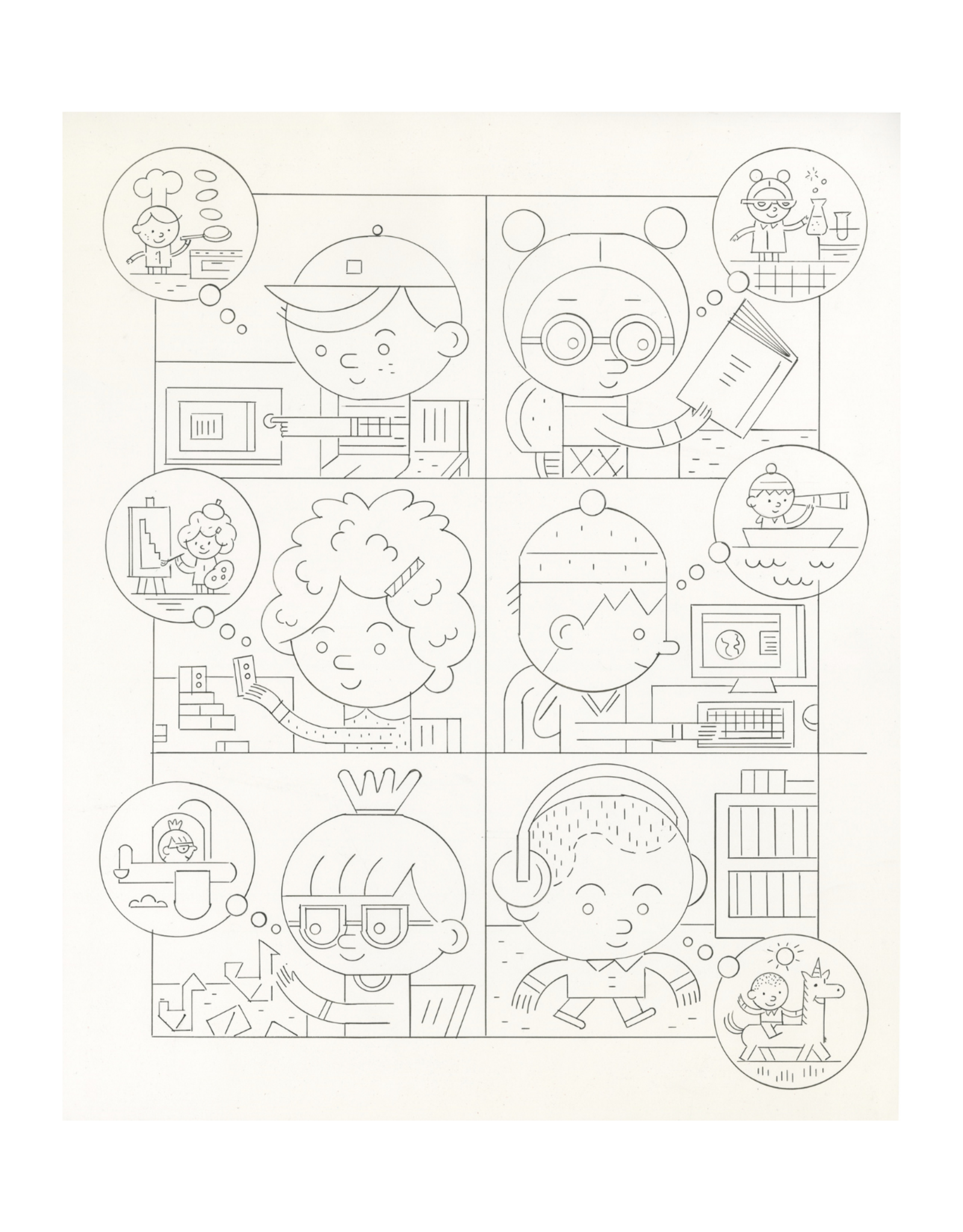 Ivan Brunetti Libraries - Ink Original by Ivan Brunetti