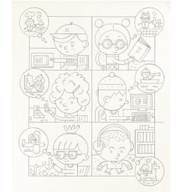 Ivan Brunetti Libraries - Ink Original by Ivan Brunetti