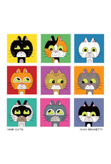 Ivan Brunetti Nine Cats print by Ivan Brunetti