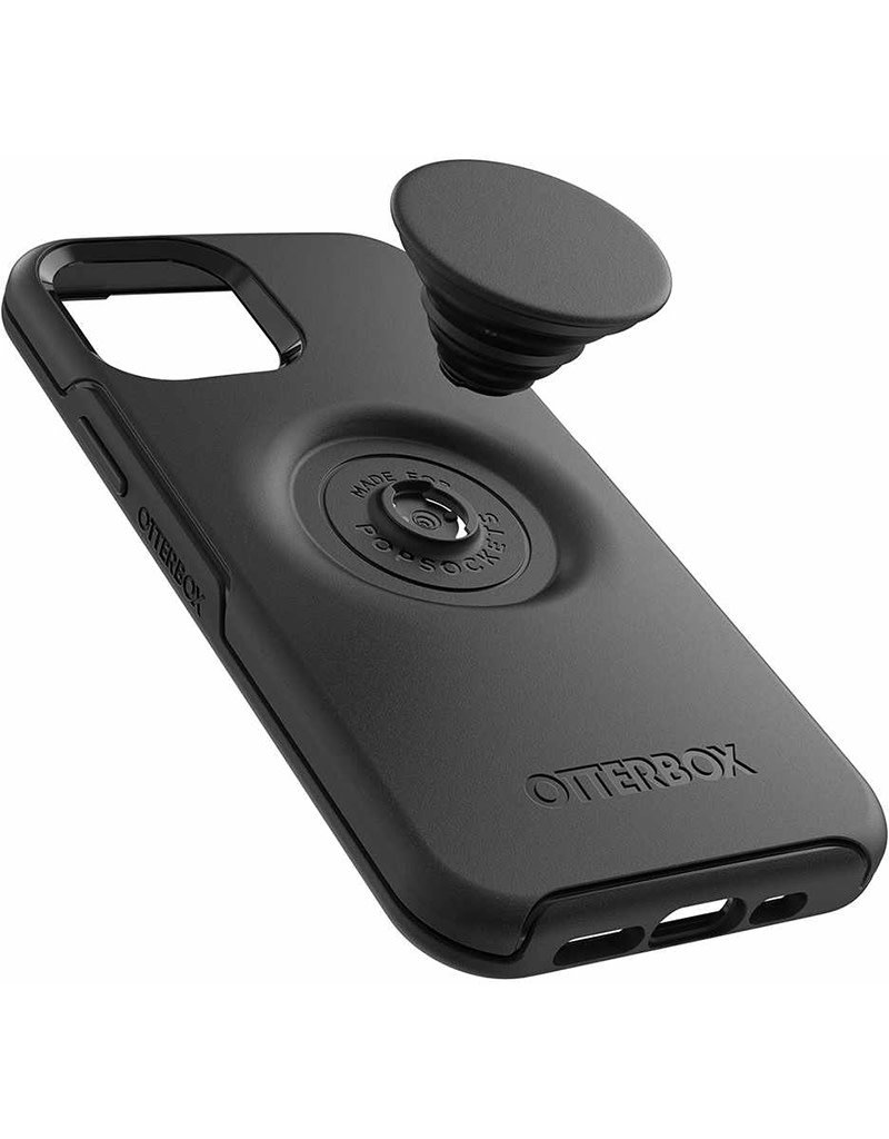 OtterBox Otter + Pop Symmetry Case with Swappable PopTop for iPhone 12/12 Pro - Black