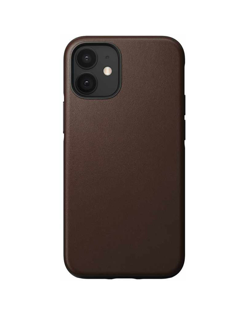 Nomad Étui de protection robuste en cuir pour iPhone 12 Mini - Brun rustique